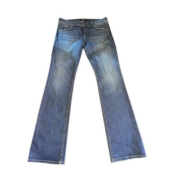 Hudson Jeans size 12(31) Beth Baby Boot Cut Jeans Dark Wash Flap Pocket Y2k - Picture 2 of 10
